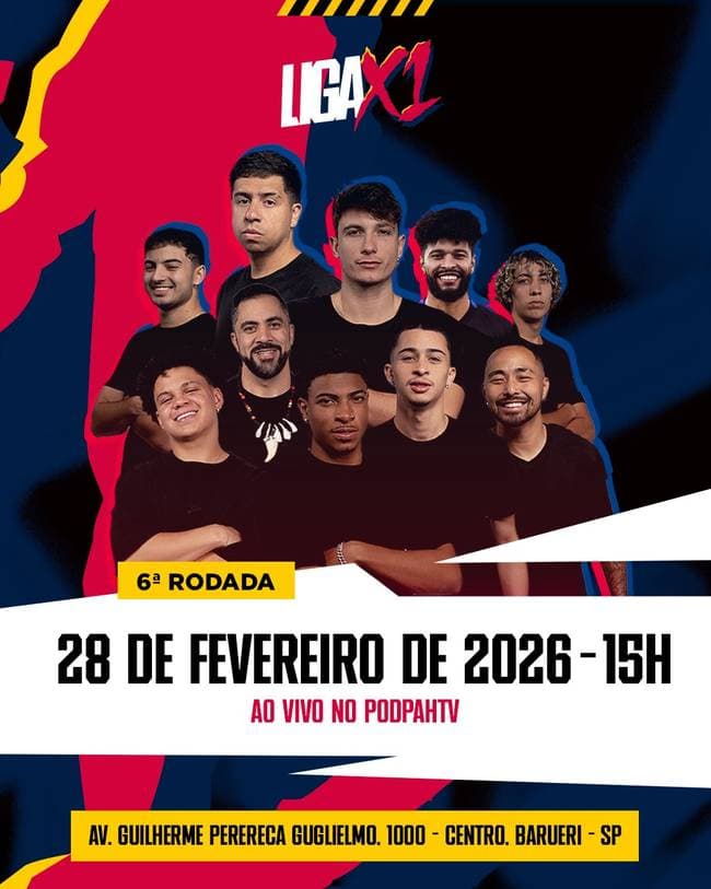 Liga de X1 Podpah - 6ª Rodada 28-02-2026